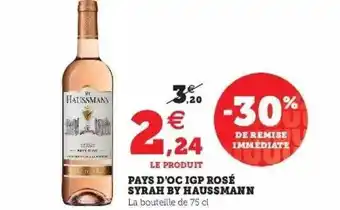 Pays D'oc Igp Rosé Syrah By Haussmann
