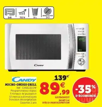 Hyper U Micro-ondes Grill Candy offre