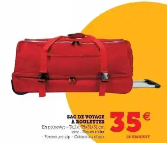Hyper U Sac De Voyage à Roulettes offre