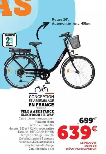 Hyper U Vélo à Assistance électrique E-way offre