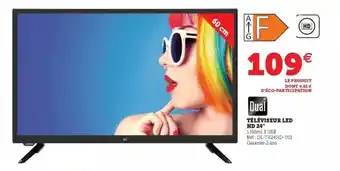 Hyper U Téléviseur Led Hd 24 offre