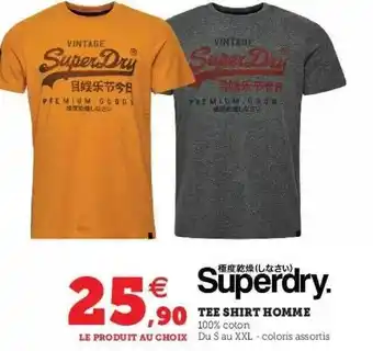 Hyper U Tee Shirt Homme Superdry offre
