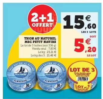 Hyper U Thon Au Naturel Msc Petit Navire offre