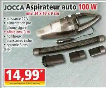 Norma Aspirateur Auto 100 W Jocca offre