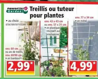 Norma Treillis Ou Tuteur Pour Plantes Powertec Garden offre