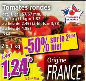 Norma Tomates Rondes offre