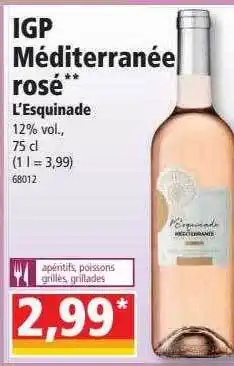Igp Méditerranée Rosé L'esquinade