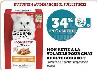 Super U Mon Petit à La Volaille Pour Chat Adulte Gourmet offre