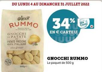 Super U Gnocchi Rummo offre