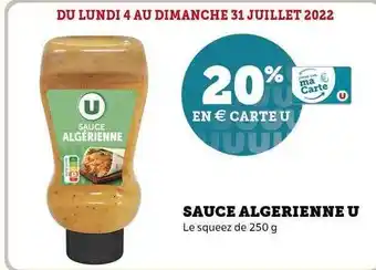 Super U Sauce Algérienne U offre