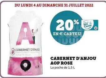 Super U Cabernet D'anjou Aop Rose offre