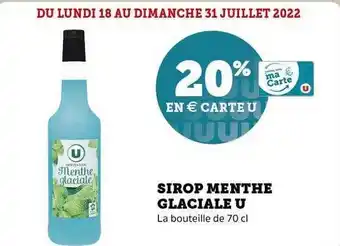 Super U Sirop Menthe Glaciale U offre
