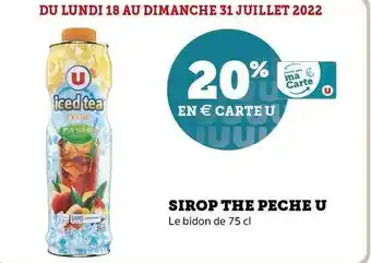 Super U Sirop Thé Pêche U offre
