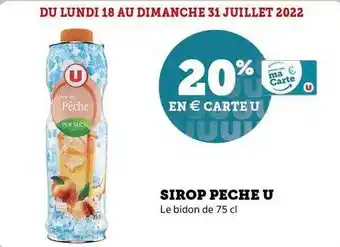 Super U Sirop Pêche U offre