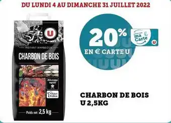 Super U Charbon De Bois U 2,5 Kg offre