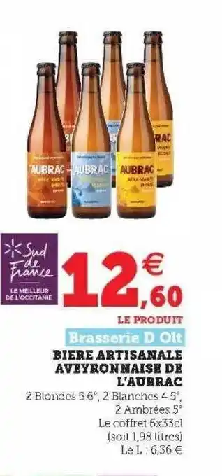 Super U Bière Artisanale Aveyronnaise De L'aubrac Brasserie D'olt offre