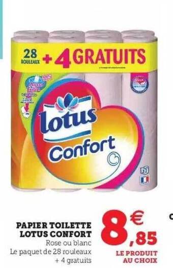 Super U Papier Toilette Lotus Confort offre