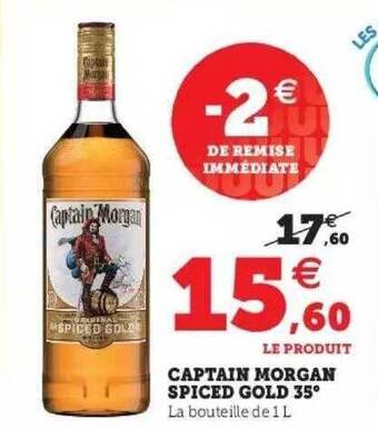 Super U Captain Morgan Spiced Gold 35° offre