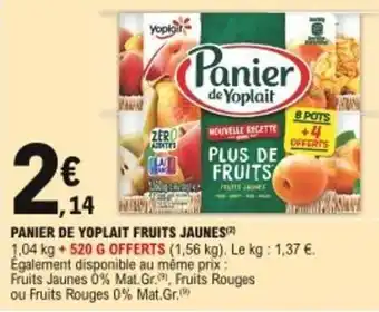E.Leclerc Panier de Yoplait Fruits Jaunes offre