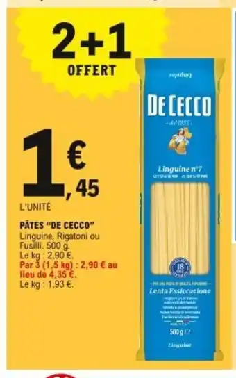 E.Leclerc De Cecco Pâtes offre