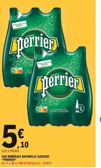 E.Leclerc Perrier Eau Minérale Naturelle Gazeuse offre