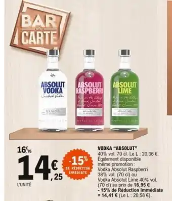 E.Leclerc Vodka Absolut offre