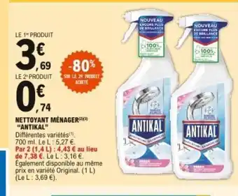E.Leclerc Antikal Nettoyant Ménager offre