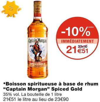Monoprix Captain morgan boisson spiritueuse à base de rhum spiced gold offre