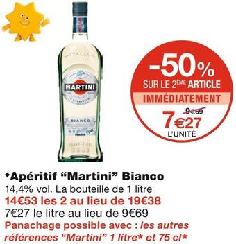 Monoprix Martini apéritif bianco offre