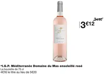 Monoprix I.g.p. méditerranée domaine du mas ensoleillé rosé offre