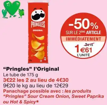 Monoprix Pringles pringles l’original offre