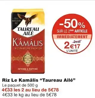 Monoprix Taureau ailé riz le kamâlis offre