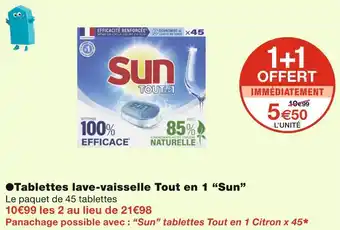 Monoprix Sun tablettes lave-vaisselle tout en 1 offre