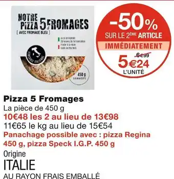 Monoprix Pizza 5 fromages offre