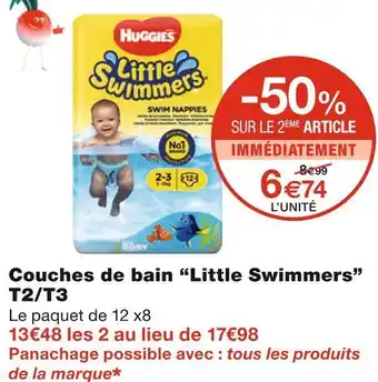 Monoprix Couches de bain “little swimmers” t2/t3 offre