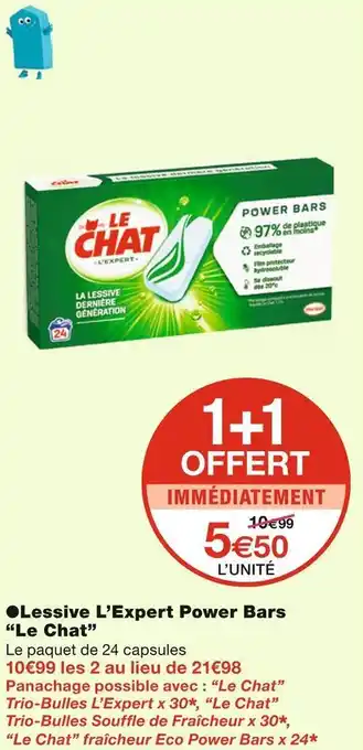 Monoprix Le chat lessive l’expert power bars offre