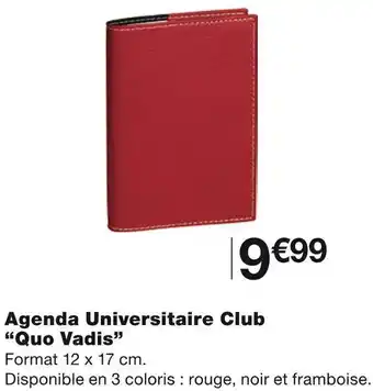 Monoprix Quo vadis agenda universitaire club offre