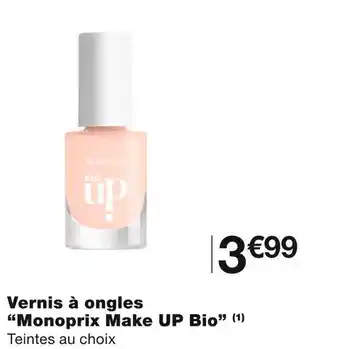 Monoprix Monoprix make up bio vernis à ongles offre
