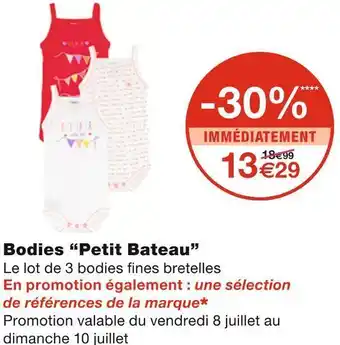Monoprix Petit bateau bodies offre