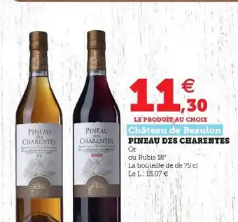 Super U Pineau Des Charentes offre