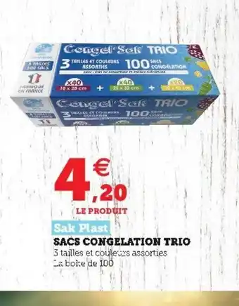 Super U Sacs Congelation Trio offre