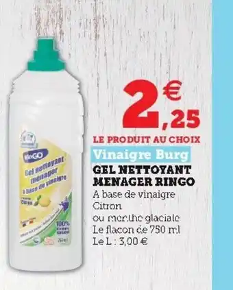 Super U Gel Nettoyant Menager Ringo offre