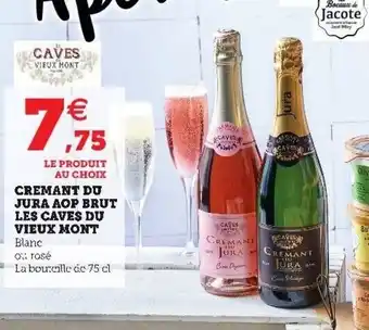 Super U Cremant Du Jura AOP Brut Les Caves Du Vieux Mont offre