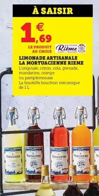 Super U Limonade Artisanale La Mortuacienne Rieme offre