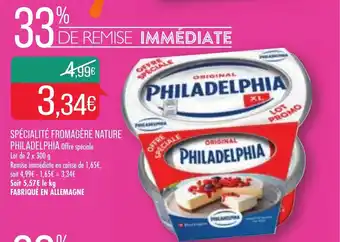 Match Spécialité Fromagére Nature Philadelphia offre