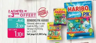 Match Bonbons Pik Haribo offre