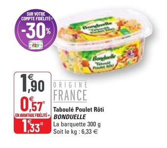 BONDUELLE taboulé poulet rôti