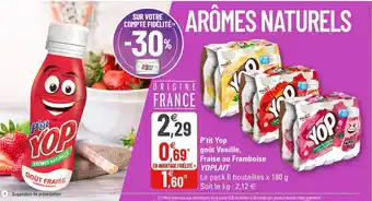 G20 P'tit Yop goût Vanille Fraise ou Framboise offre