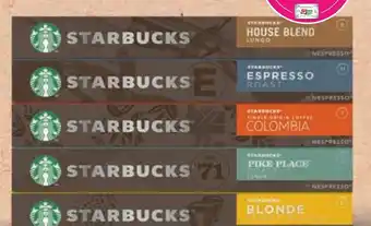 STARBUCKS BY NESPRESSO 10 capsules de café house blend lungo, espresso roast, ou colombia