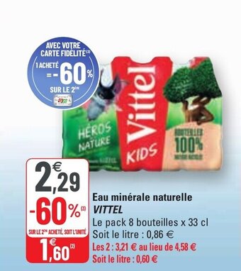 G20 VITTEL eau minérale naturelle offre